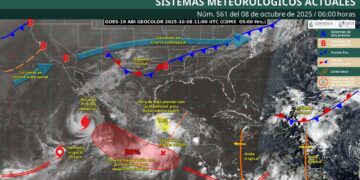 Lluvias intensas afectarán a más de 10 estados por el huracán Priscilla, según el SMN