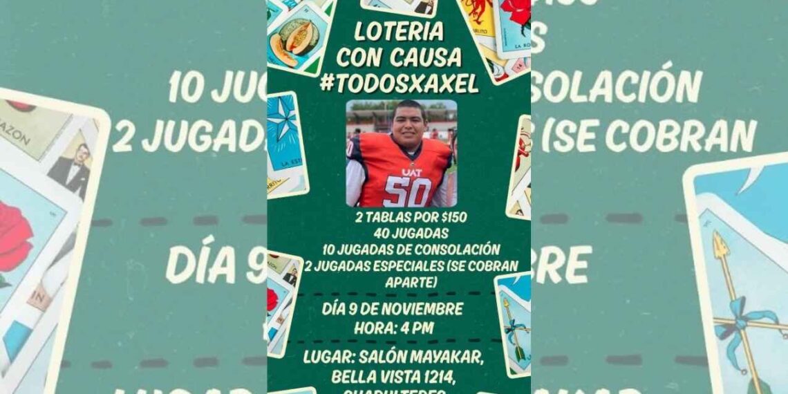 Lotería con causa en Ciudad Victoria, Tamaulipas: Ayuda a Axel en su difícil recuperación