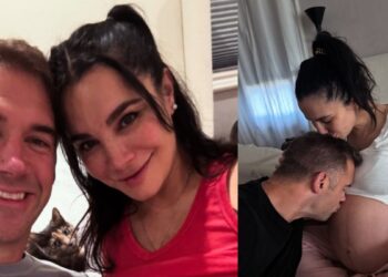 Martha Higareda y Lewis Howes esperan con ilusión la llegada de sus mellizas