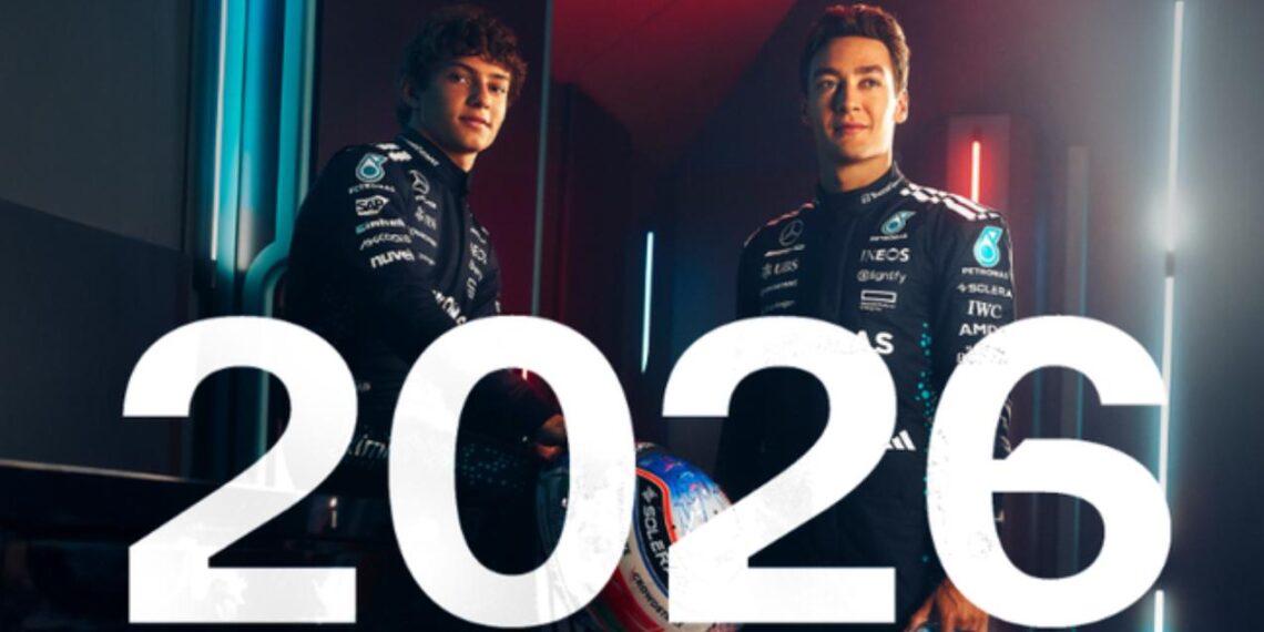 Mercedes confirma a George Russell y Kimi Antonelli como su dupla para 2026