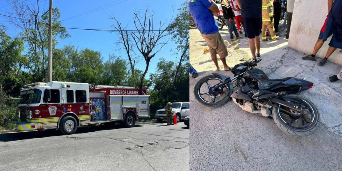 Motociclista lesionado en Linares