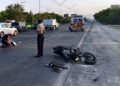 motociclista impactado alcance Apodaca