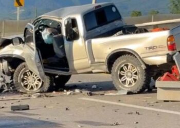 Muere conductor tras choque frontal en la carretera en Hidalgo, Tamaulipas