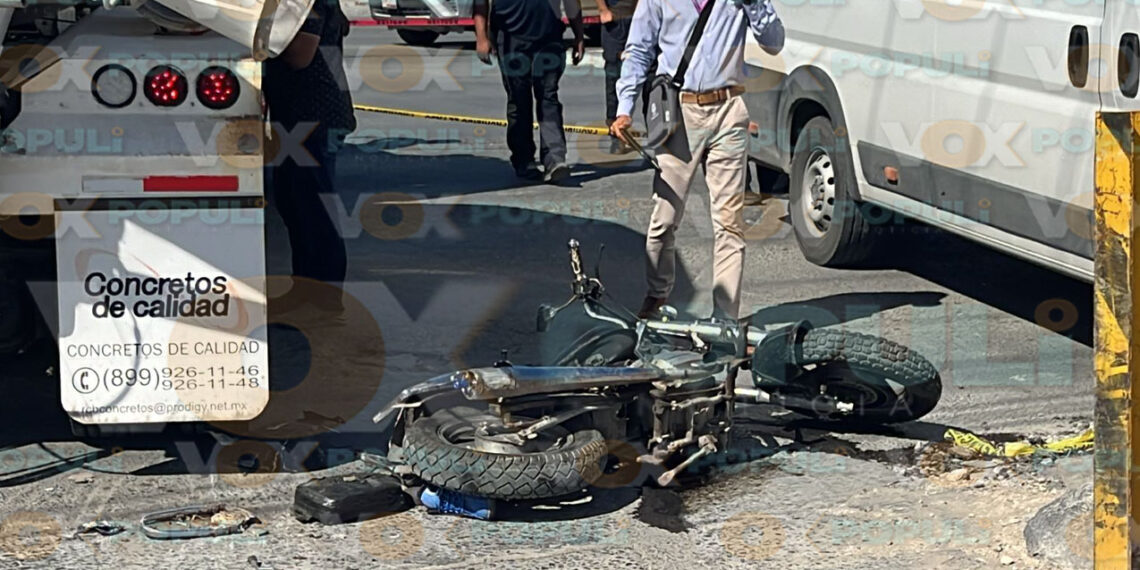 Muere motociclista atropellado por camión en Reynosa, Tamaulipas