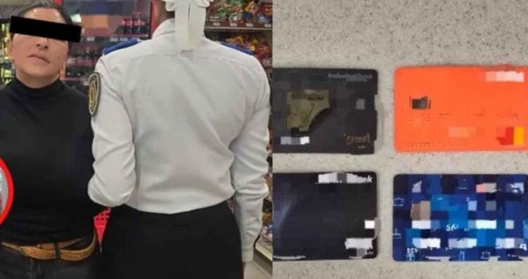 Mujer fue detenida en CDMX tras intentar gastar 5 mil pesos en cigarros con tarjetas robadas