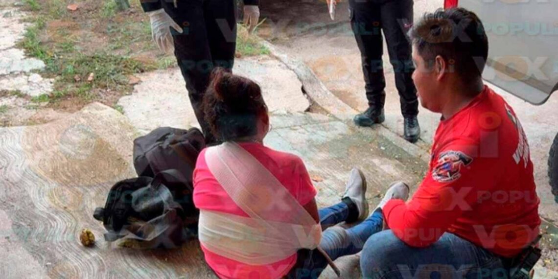 Mujer golpeada por su hijo en Madero