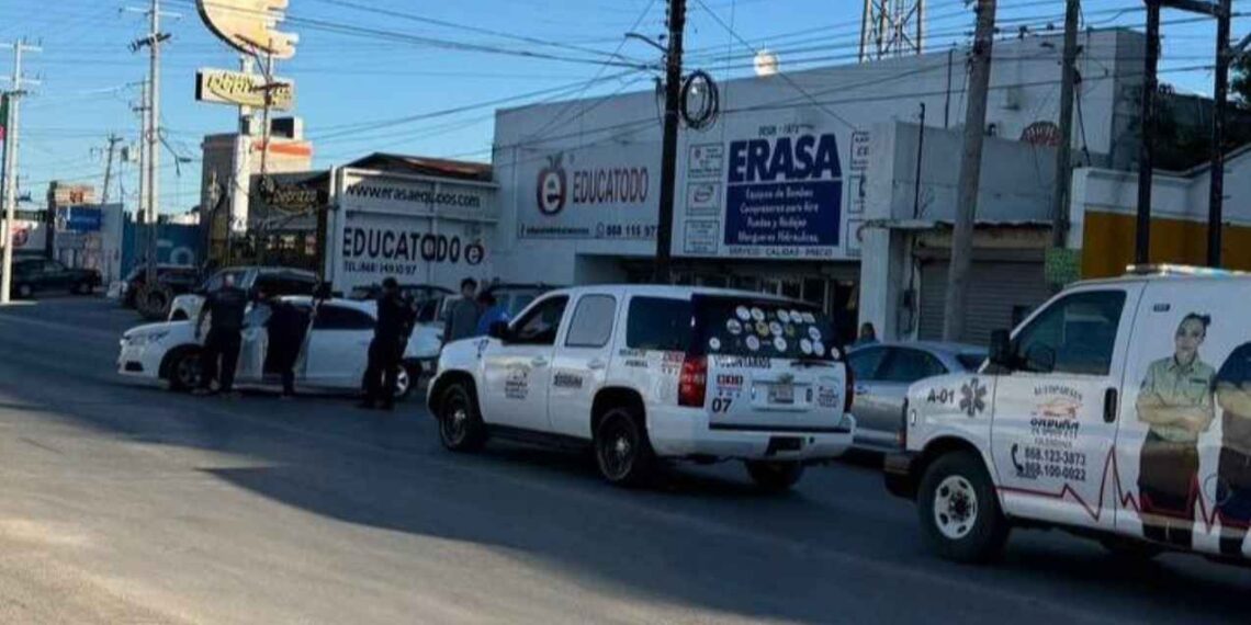 Mujer lesionada en Matamoros