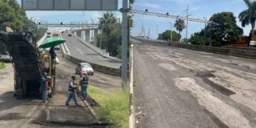 Puente de Tampico recibe mejoras estructurales y de alumbrado en su rehabilitación