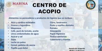 SEMAR centros de acopio sur Tamaulipas