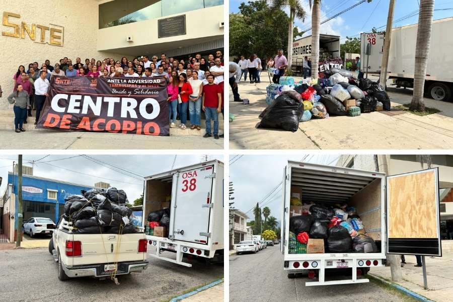 SNTE ayuda Veracruz desde Tamaulipas