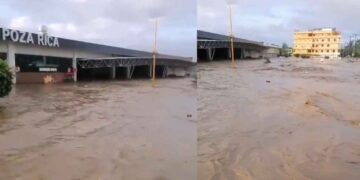 Se desborda el Río Cazones y deja inundaciones en Poza Rica, Veracruz