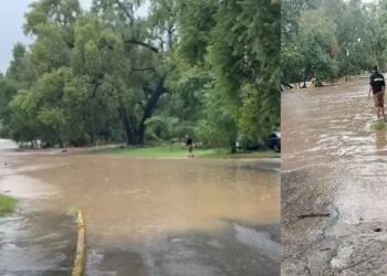Se desborda el río San Marcos en Cd. Victoria Tamaulipas; cierran el vado de la Avenida del Estudiante