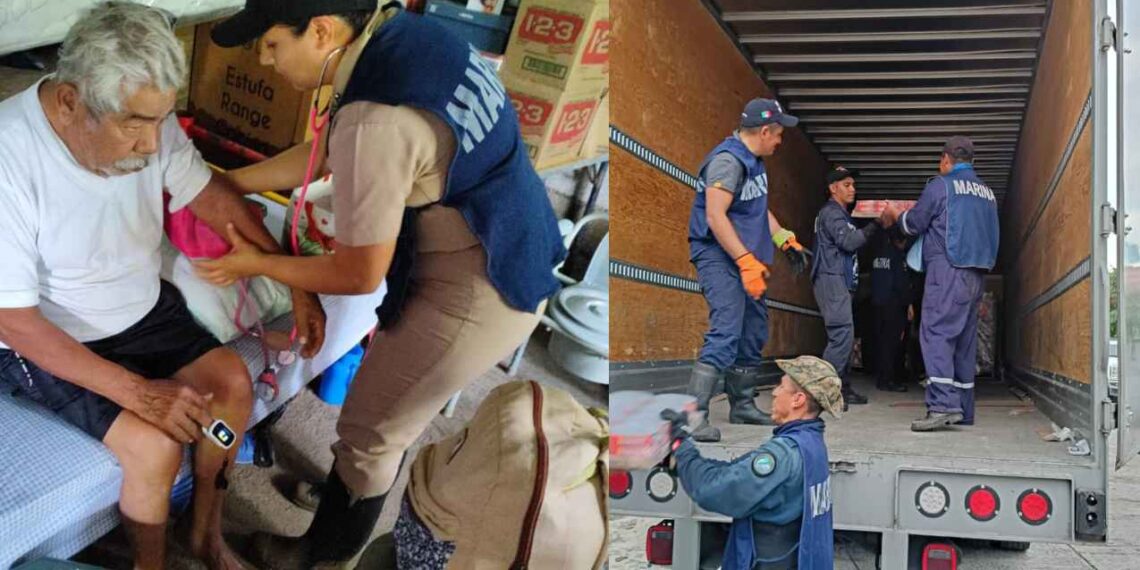 Secretaría de Marina brinda apoyo a más de 4 mil personas que resultaron afectadas por las lluvias