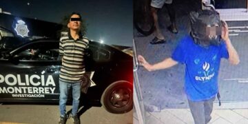Sujeto usa una bolsa en la cabeza para asaltar tienda de conveniencia en Monterrey, Nuevo León
