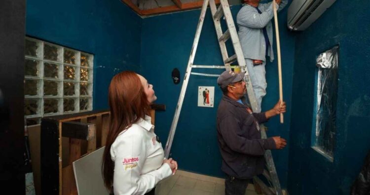 Carmen Lilia trabajos de reparación explosión