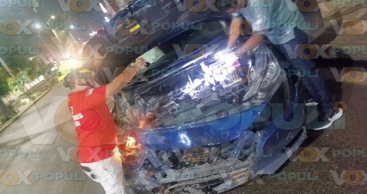 Tres lesionados tras fuerte choque en Ciudad Madero, Tamaulipas