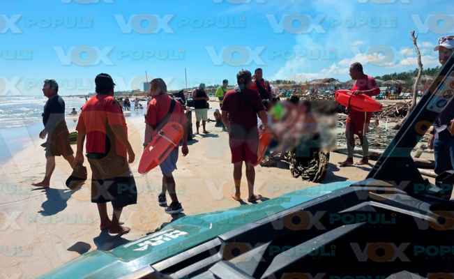 Turistas de Guanajuato son salvados tras casi morir ahogados en Playa Miramar de Cd. Madero, Tamaulipas