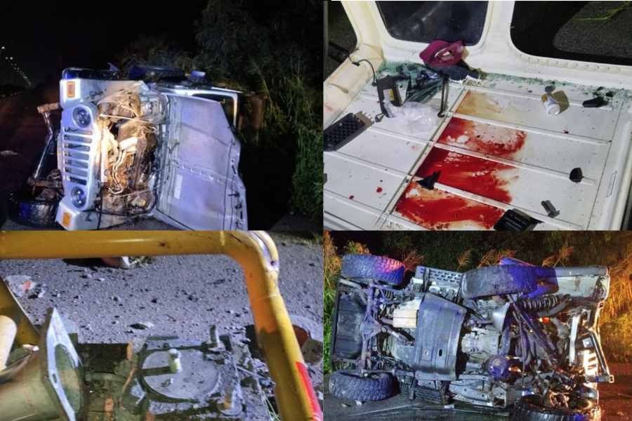 Vehículo vuelca en Altamira (1)