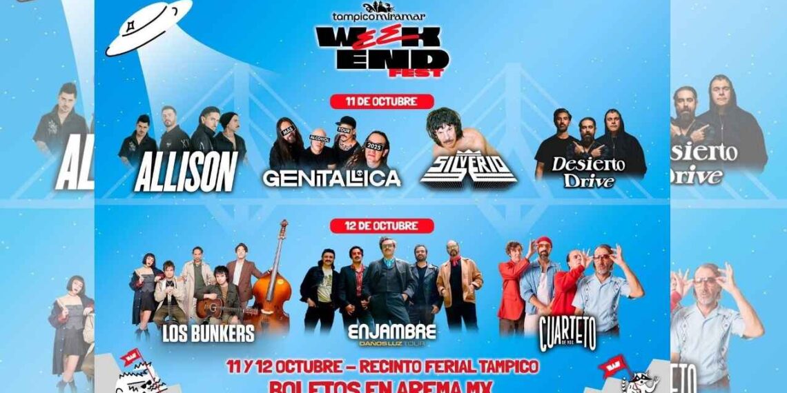 Lluvias no detendrán el Weekend Fest, Tampico vivirá un fin musical inolvidable