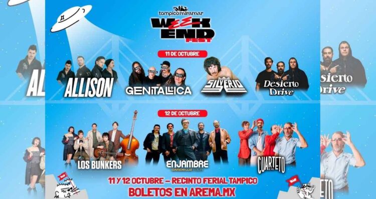 Lluvias no detendrán el Weekend Fest, Tampico vivirá un fin musical inolvidable