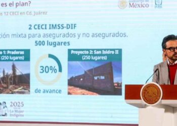 Zoé Robledo presenta el nuevo modelo de cuidado infantil del IMSS