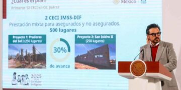 Zoé Robledo presenta el nuevo modelo de cuidado infantil del IMSS