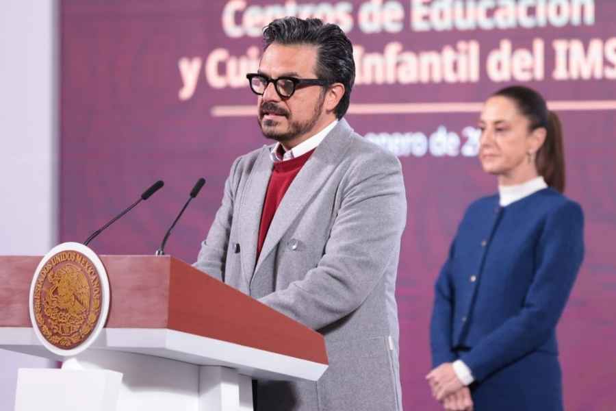 Zoé Robledo presenta el nuevo modelo de cuidado infantil del IMSS.