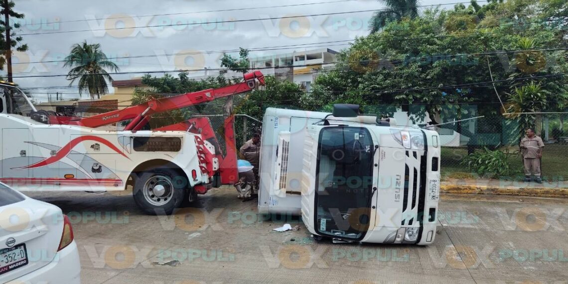 accidente camión en Ciudad Madero