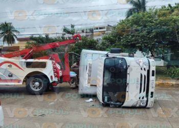 accidente camión en Ciudad Madero