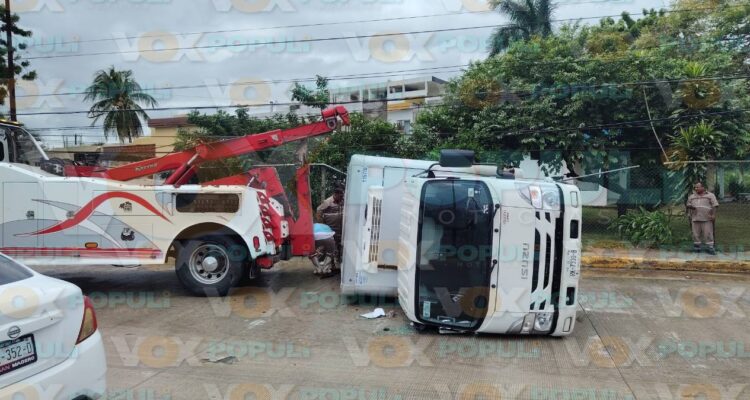 accidente camión en Ciudad Madero