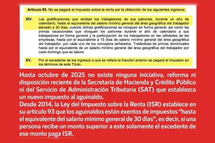 aguinaldo impuesto