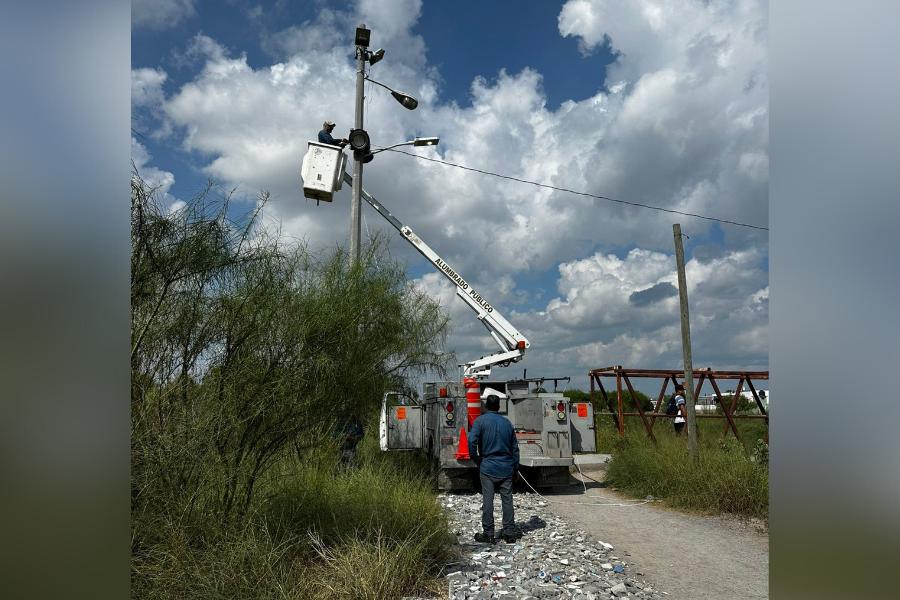 atraso en alumbrado público en Matamoros