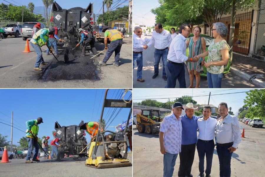 bacheo en ruta escolar de victoria