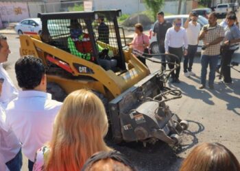 bacheo en ruta escolar de victoria