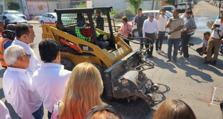 bacheo en ruta escolar de victoria