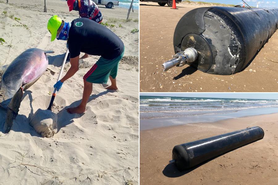 basura espacial en playa bagdad