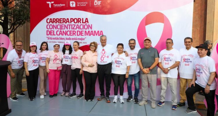 caminata en tamaulipas contra el cáncer de mama