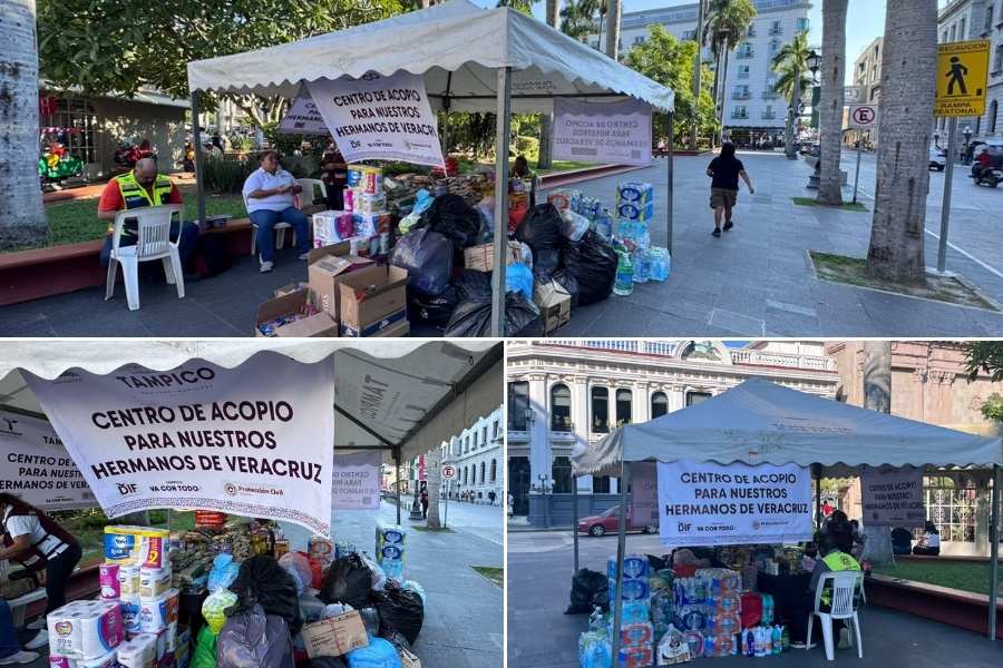centro de acopio inundaciones en Tampico