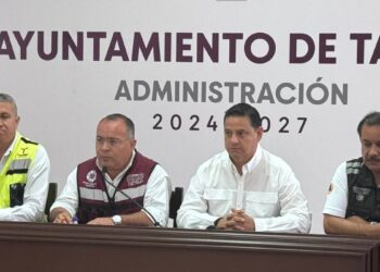 centro de mando por lluvias en Tampico