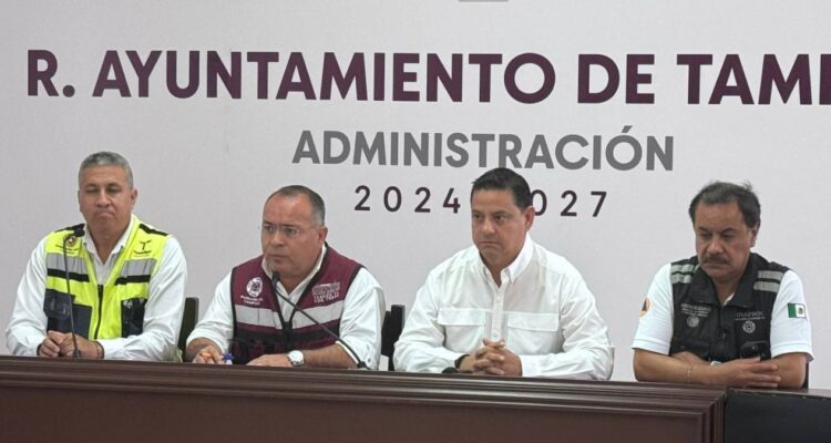 centro de mando por lluvias en Tampico