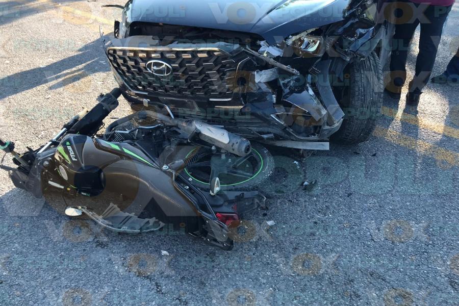 choque contra empleado de comapa victoria