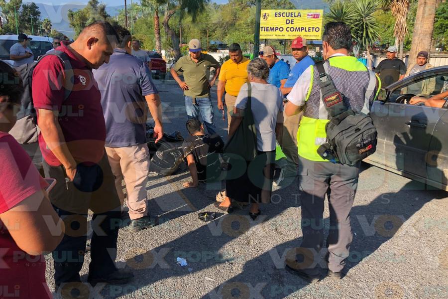 choque contra empleado de comapa victoria