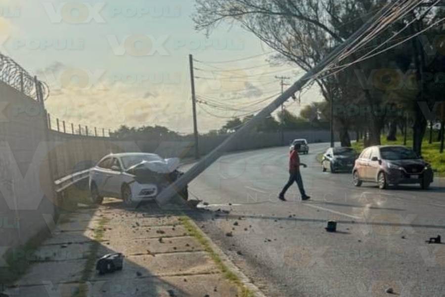 choque contra poste cfe en tampico