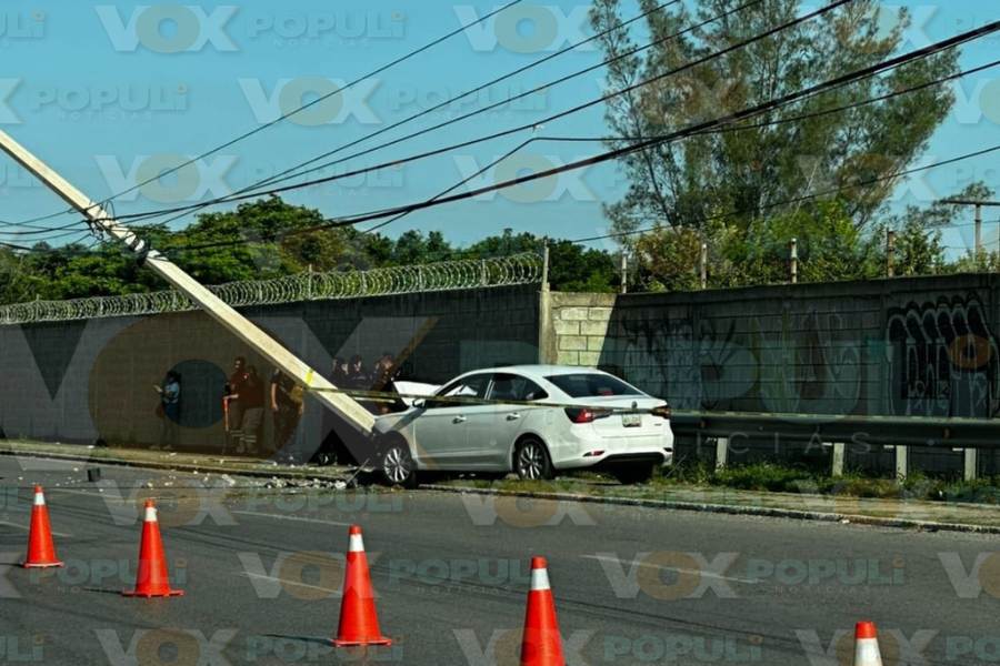 choque contra poste cfe en tampico