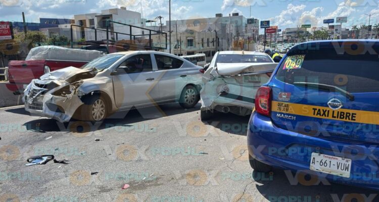 choque múltiple hoy en Tampico