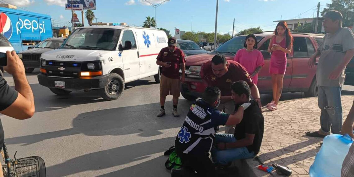 conductora embiste a ciclista en Matamoros