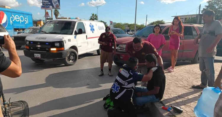 conductora embiste a ciclista en Matamoros