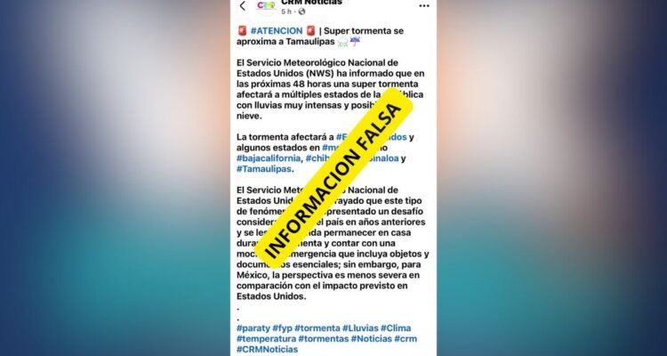 falsa alerta tormenta Tamaulipas