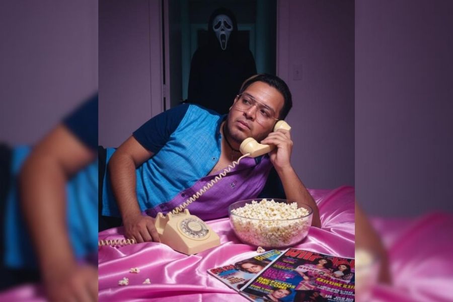 foto Halloween con Ghostface IA