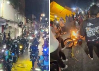 incendian moto en Cuernavaca